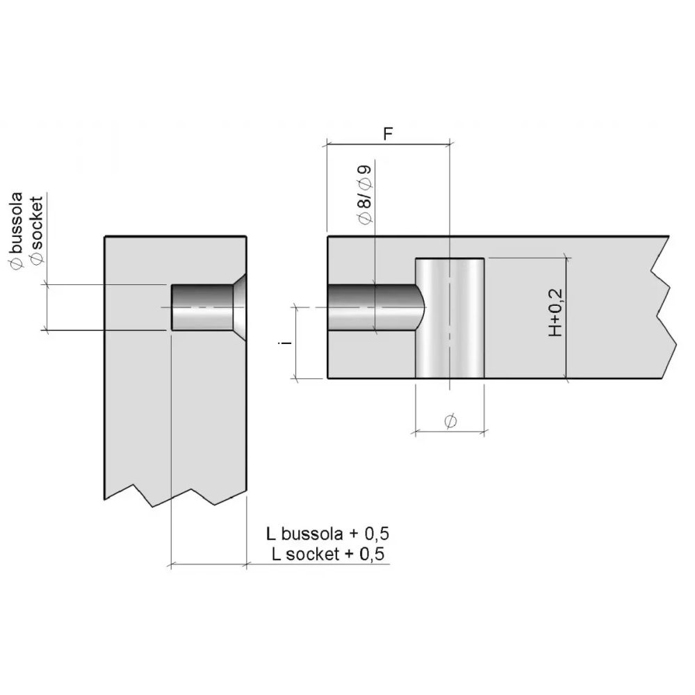 Комплект стяжки HOUSING Ø14 L=36,5 (45)мм