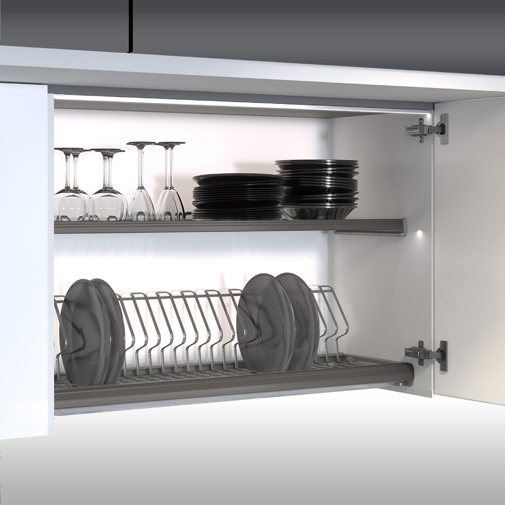 К-т сушарок 600мм, Ellite 2-х рівнева, ардезія з рамою К-т сушарок 600мм, Ellite 2-х рівнева, ардезія з рамою