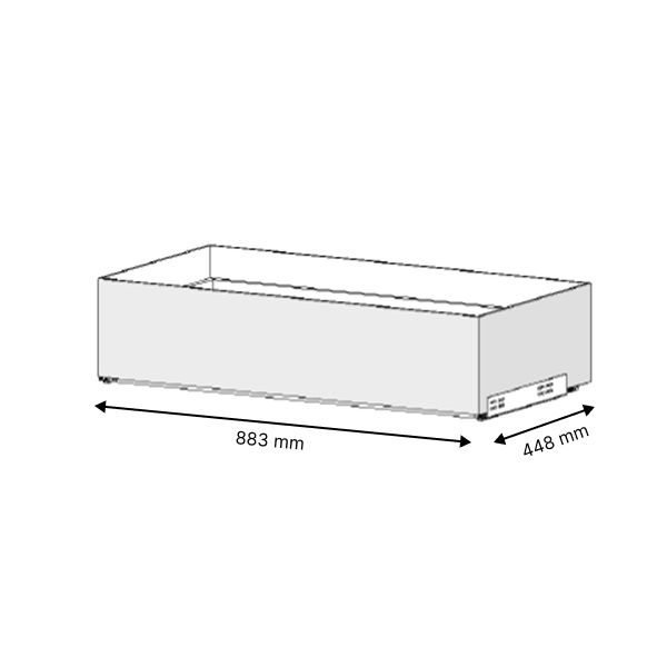 Комплект шухляди MIXBOX H=200 (883х448х200мм), коричневий
