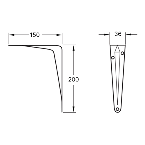 Консоль 150х200х36мм, білий