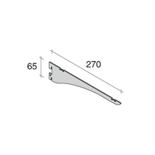 Консоль 270х65мм, алюміній золотистий Консоль 270х65мм, алюміній золотистий