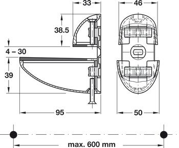 Консоль нерж. 4-30мм 