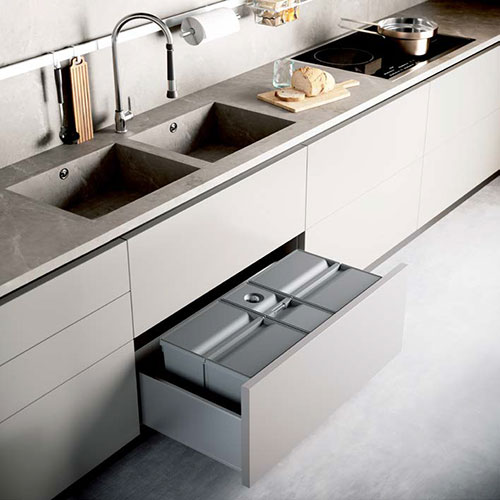 Сортер 1000 9XL, 2х26л+2х11л, H=277мм, пластик, сірий оріон Сортер 1000 9XL, 2х26л+2х11л, H=277мм, пластик, сірий оріон