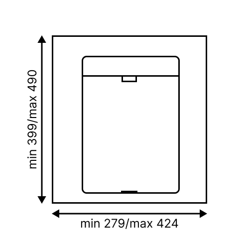 Сортер 400-450-500 9XL, 2x11л, H=277мм, пластик, сірий оріон