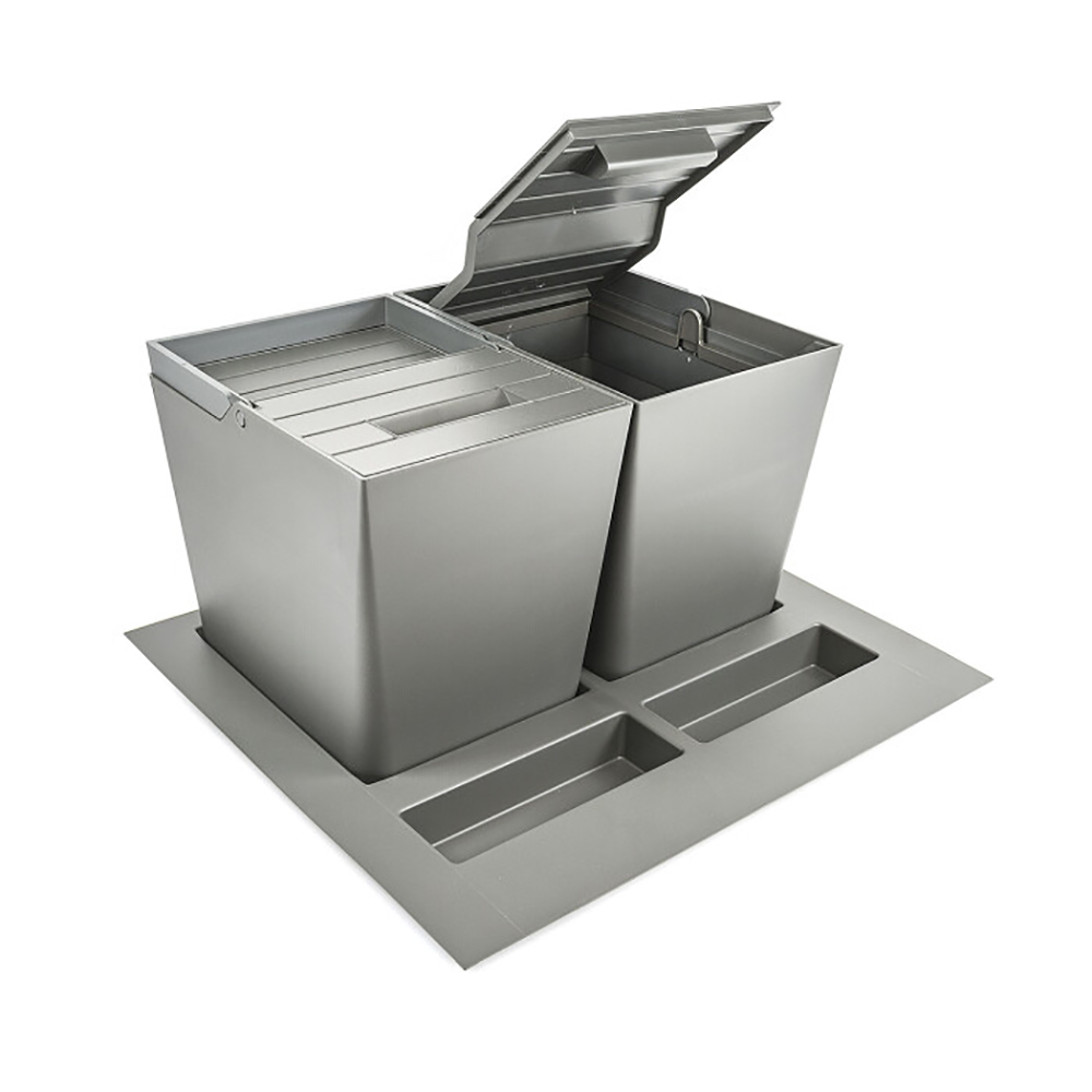 Сортер 600 Premiere (мод.1043), 2х16л, H=295мм, пластик, сірий оріон Сортер 600 Premiere (мод.1043), 2х16л, H=295мм, пластик, сірий оріон