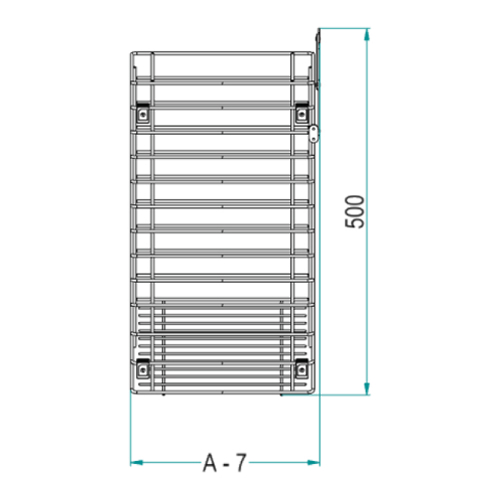 Кошик для відкидних дверей 400х270х498мм, хром