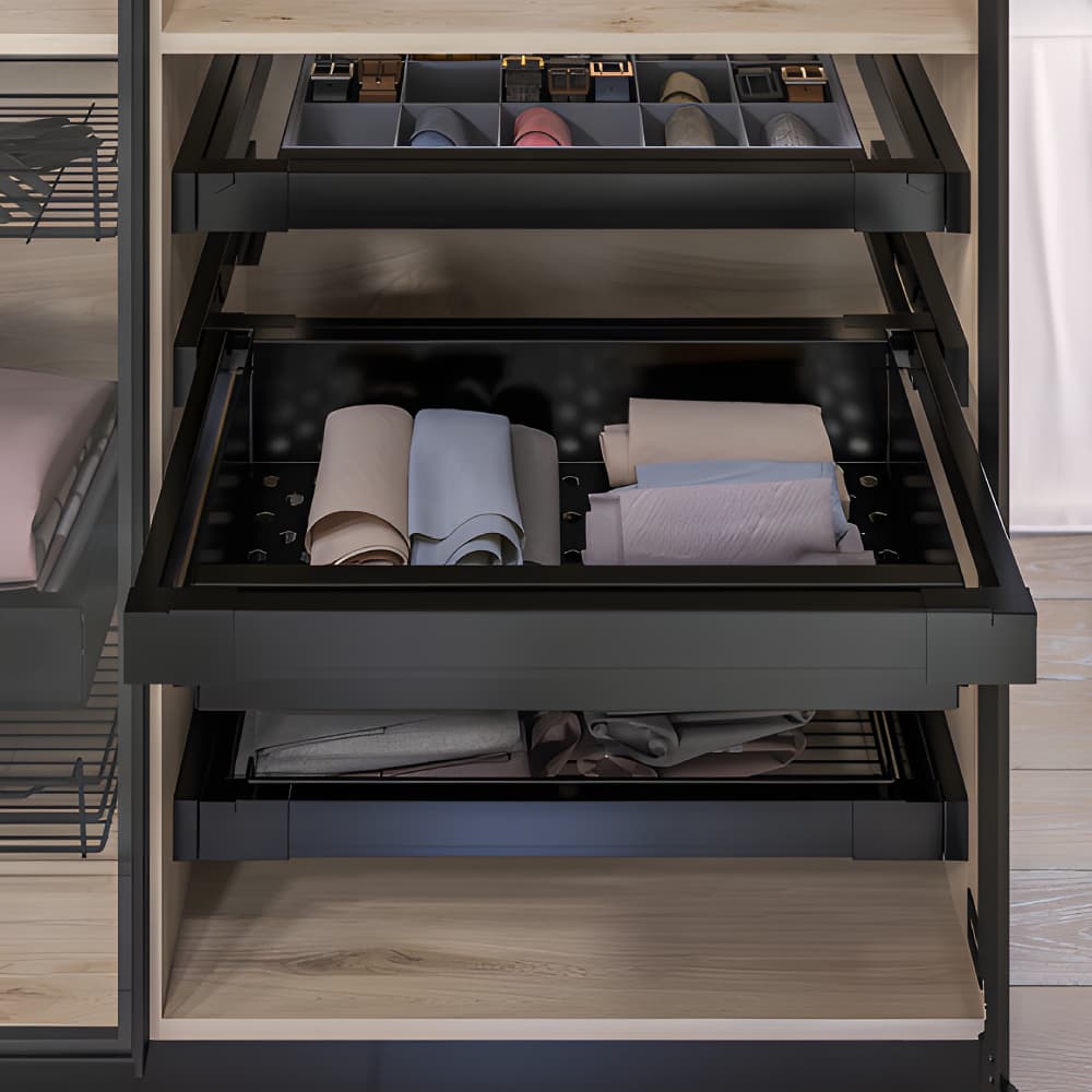 Кошик Ipnos 600мм (452х397х125мм), висувний, металевий лист, чорний Кошик Ipnos 600мм (452х397х125мм), висувний, металевий лист, чорний