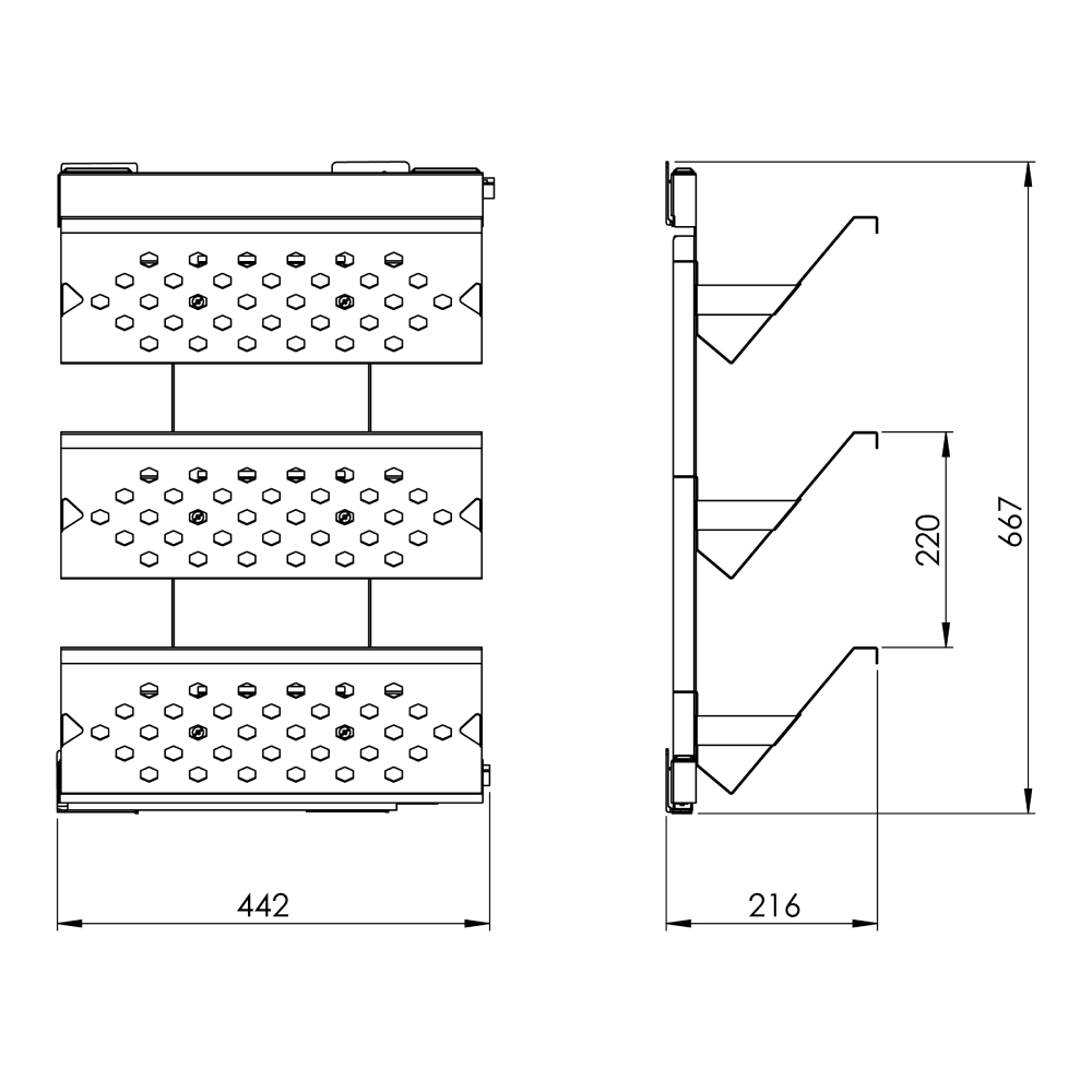 Кошик Ipnos для взуття, з боковим кріпленням, чорний Кошик Ipnos для взуття, з боковим кріпленням, чорний