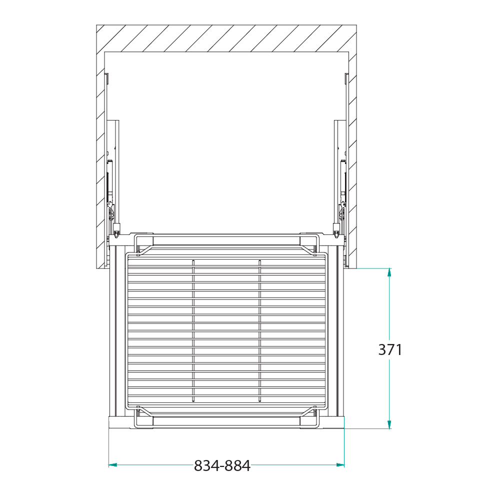 Кошик Ipnos висувний для шафи 900х450мм, чорний Кошик Ipnos висувний для шафи 900х450мм, чорний