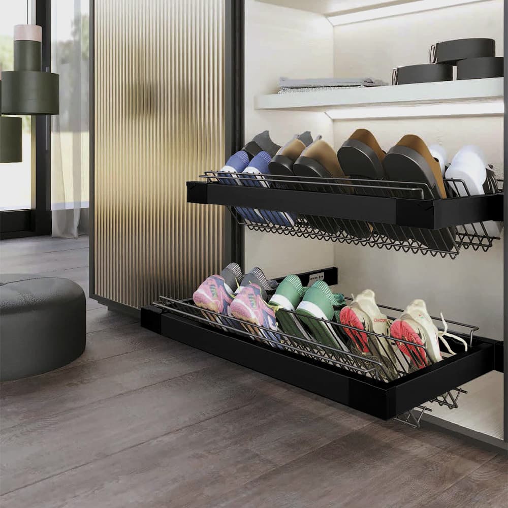 Кошик Ipnos для взуття 900мм (750х450х191мм), чорний Кошик Ipnos для взуття 900мм (750х450х191мм), чорний