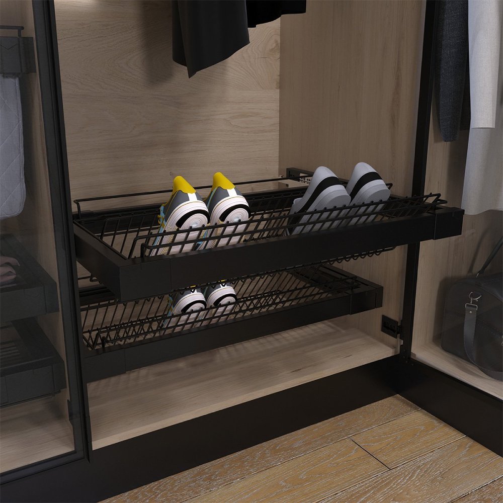 Кошик Ipnos для взуття 900мм (750х450х191мм), чорний Кошик Ipnos для взуття 900мм (750х450х191мм), чорний