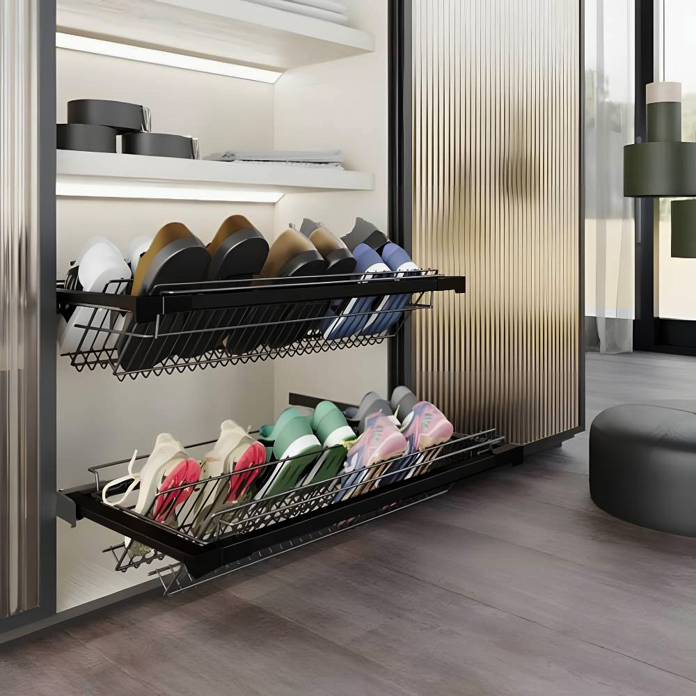 Кошик Ipnos для взуття 900мм (750х450х191мм), чорний Кошик Ipnos для взуття 900мм (750х450х191мм), чорний