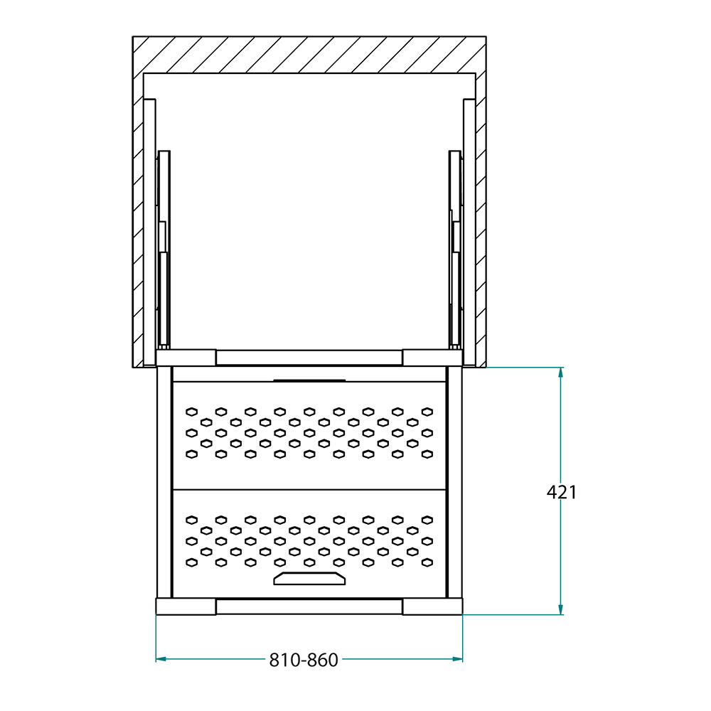 Кошик Ipnos для взуття 900мм (752х397х150мм), металевий лист, чорний Кошик Ipnos для взуття 900мм (752х397х150мм), металевий лист, чорний