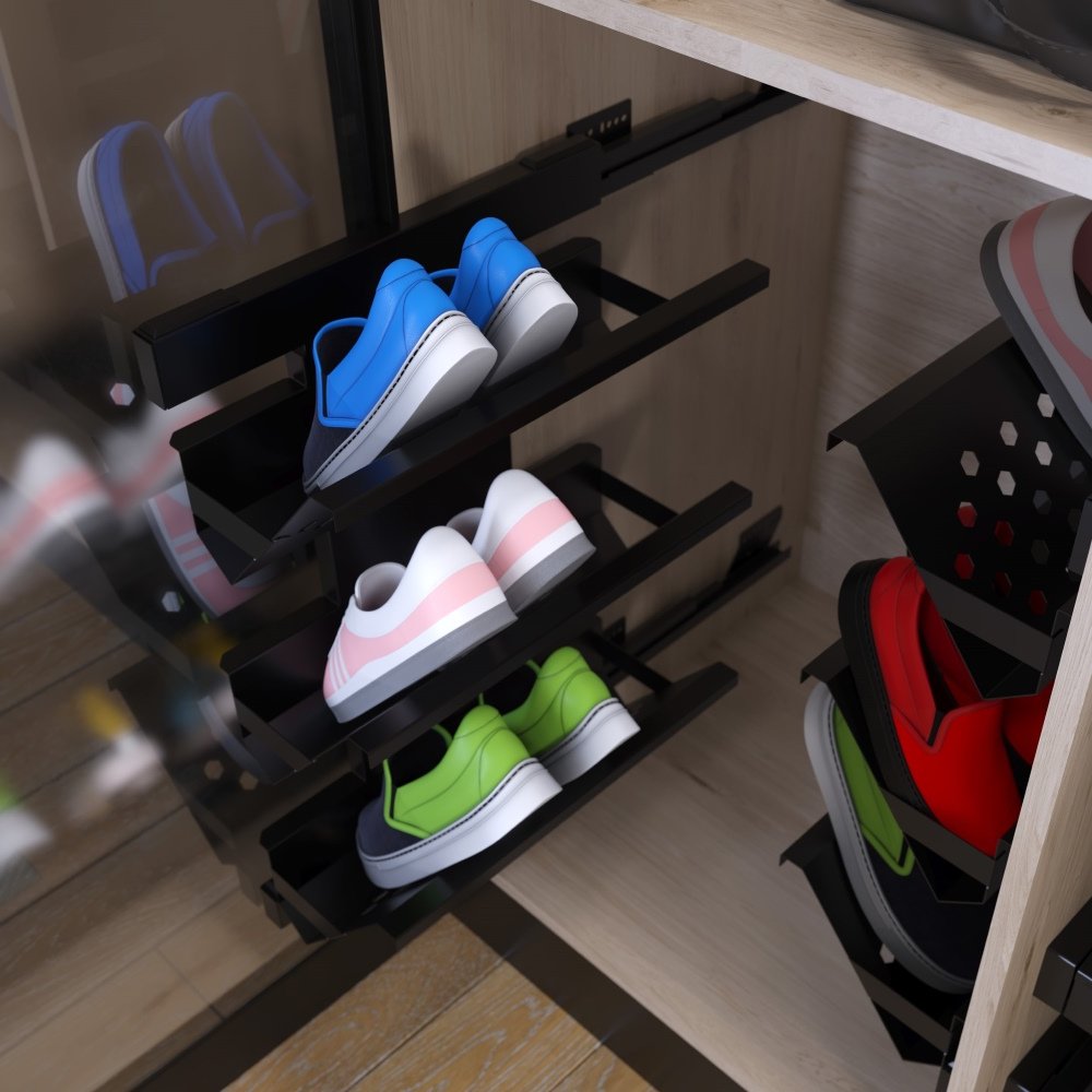 Кошик Ipnos для взуття, з боковим кріпленням, чорний Кошик Ipnos для взуття, з боковим кріпленням, чорний