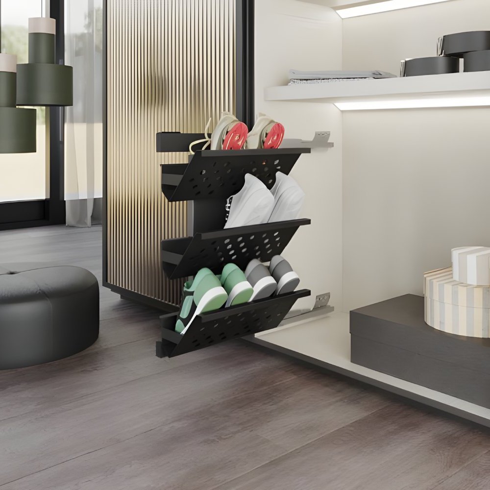 Кошик Ipnos для взуття, з боковим кріпленням, чорний Кошик Ipnos для взуття, з боковим кріпленням, чорний