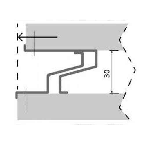 Кріплення для вертикальної ручки Gola, алюміній Кріплення для вертикальної ручки Gola, алюміній