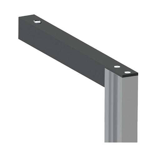 Кріплення горизонт. до стіни 295мм, верхнє, анодоване алюміній Кріплення горизонт. до стіни 295мм, верхнє, анодоване алюміній