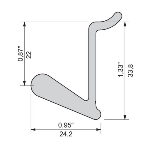 Гачок L=60мм для дошки обробної                                                                