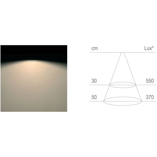 LED-cветильник Leaf DR 450 мм 1,68W/12V, алюминий (холодный белый свет) 