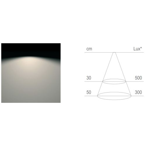 LED-cветильник Leaf DR 600 мм 2,4W/12V, алюминий (холодный белый свет) 