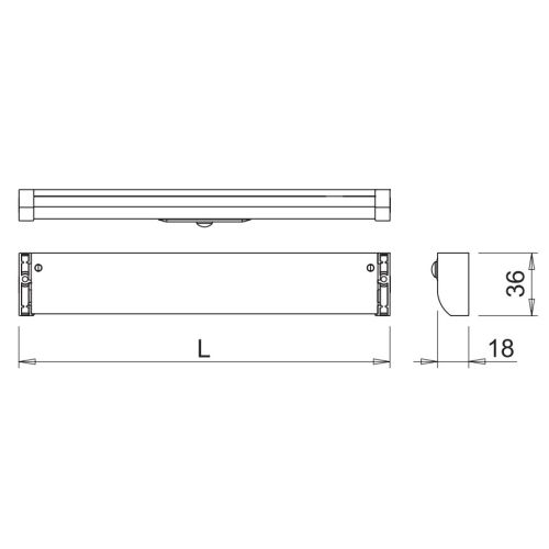 LED-cвітильник Leaf IFR 410 мм 1,92W/12V, алюміній (холодне біле світло)  LED-cвітильник Leaf IFR 410 мм 1,92W/12V, алюміній (холодне біле світло)