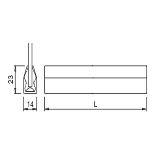 LED-cвітильник Toucan 410 мм 1,92W/12V, алюміній (холодне біле світло) 