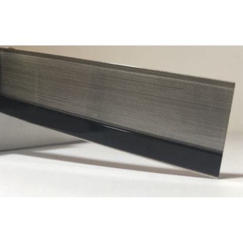 Стрічка срібна з чорною смугою глянець 23х1, 3 мм, uni, 100