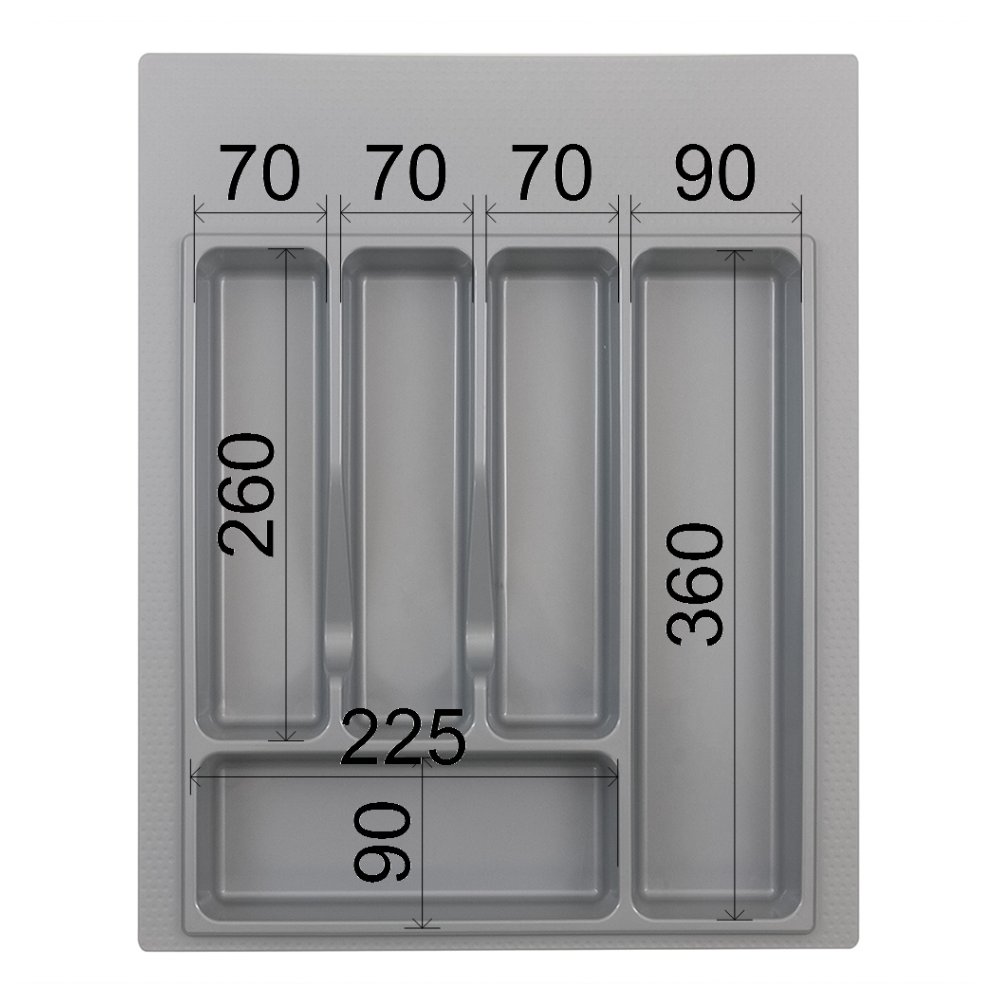 Лоток 390х490мм, сірий (підр. до 350х391)