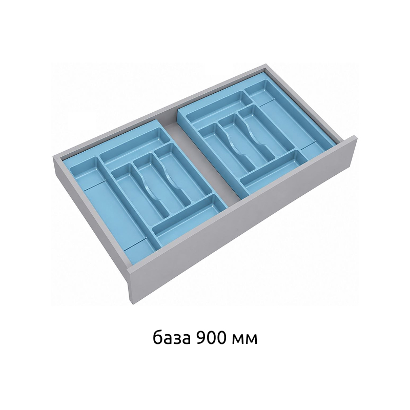 Лоток Combi (мод.714) для столових приладів, 376x470мм, пластик, сірий оріон