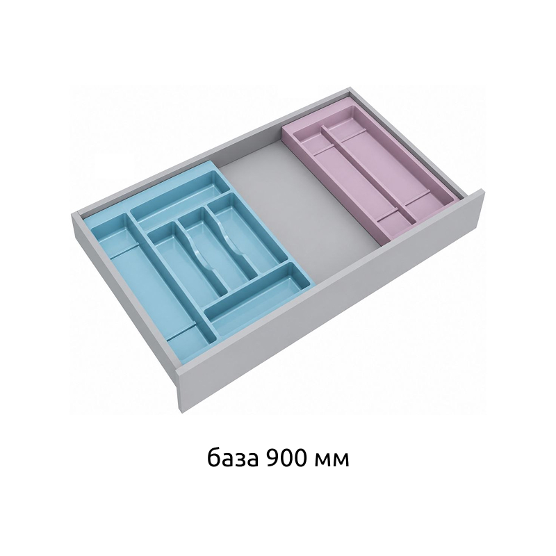 Лоток Combi (мод.714) для столових приладів, 376x470мм, пластик, сірий оріон