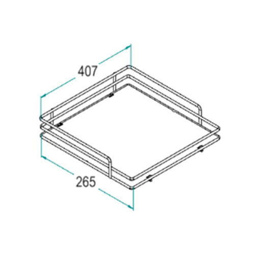 Мех-м висувний Elite для фасаду 450мм, хром Мех-м висувний Elite для фасаду 450мм, хром