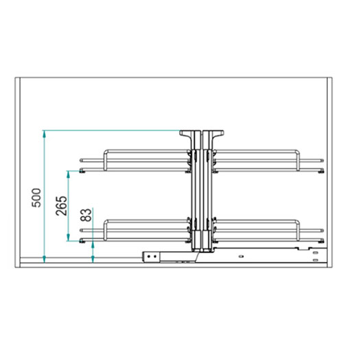 Мех-м висувний Elite для фасаду 600мм, Ardesia Мех-м висувний Elite для фасаду 600мм, Ardesia