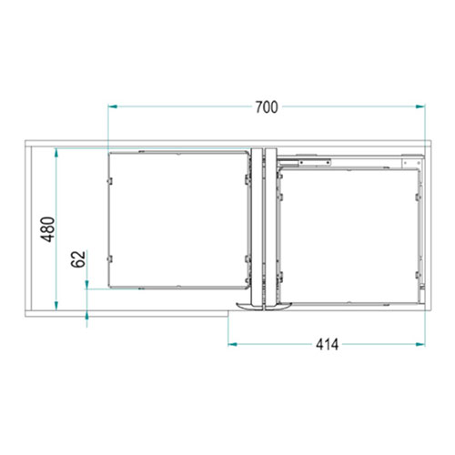 Мех-м висувний Elite для фасаду 600мм, Ardesia Мех-м висувний Elite для фасаду 600мм, Ardesia
