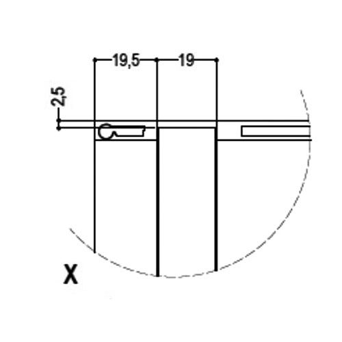 Modus з бризговиком та задньою стінкою під ДСП 600х600мм, чорний (алюміній) Modus з бризговиком та задньою стінкою під ДСП 600х600мм, чорний (алюміній)
