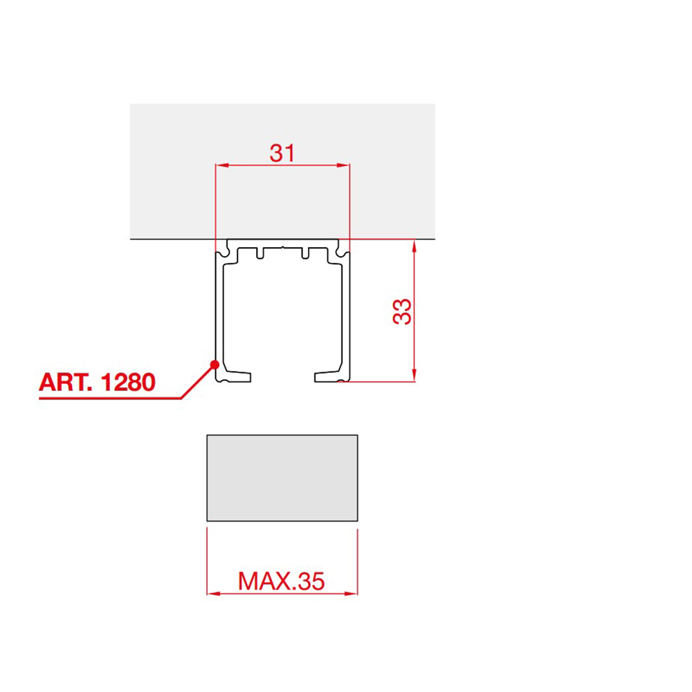 Направляюча верхня алюм. 100кг, 6м, алюм.анод Направляюча верхня алюм. 100кг, 6м, алюм.анод