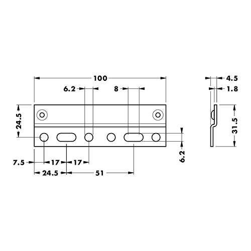 Навісна планка для підвіса арт.814.64.Z1.00.10