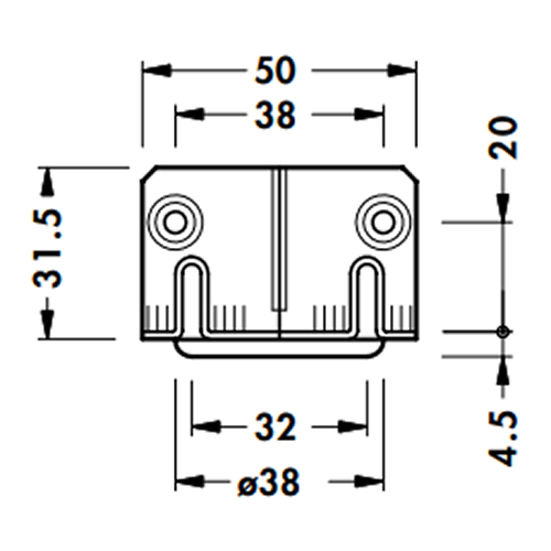 Опора для шафи d=28мм, м/о 32мм 