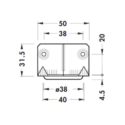 Опора для шафи d=38мм (забивна)  Опора для шафи d=38мм (забивна)