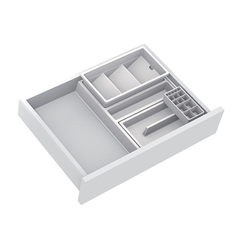 Органайзер для ванної кімнати (великий лоток), D=400мм, білий (пласт.) Органайзер для ванної кімнати (великий лоток), D=400мм, білий (пласт.)