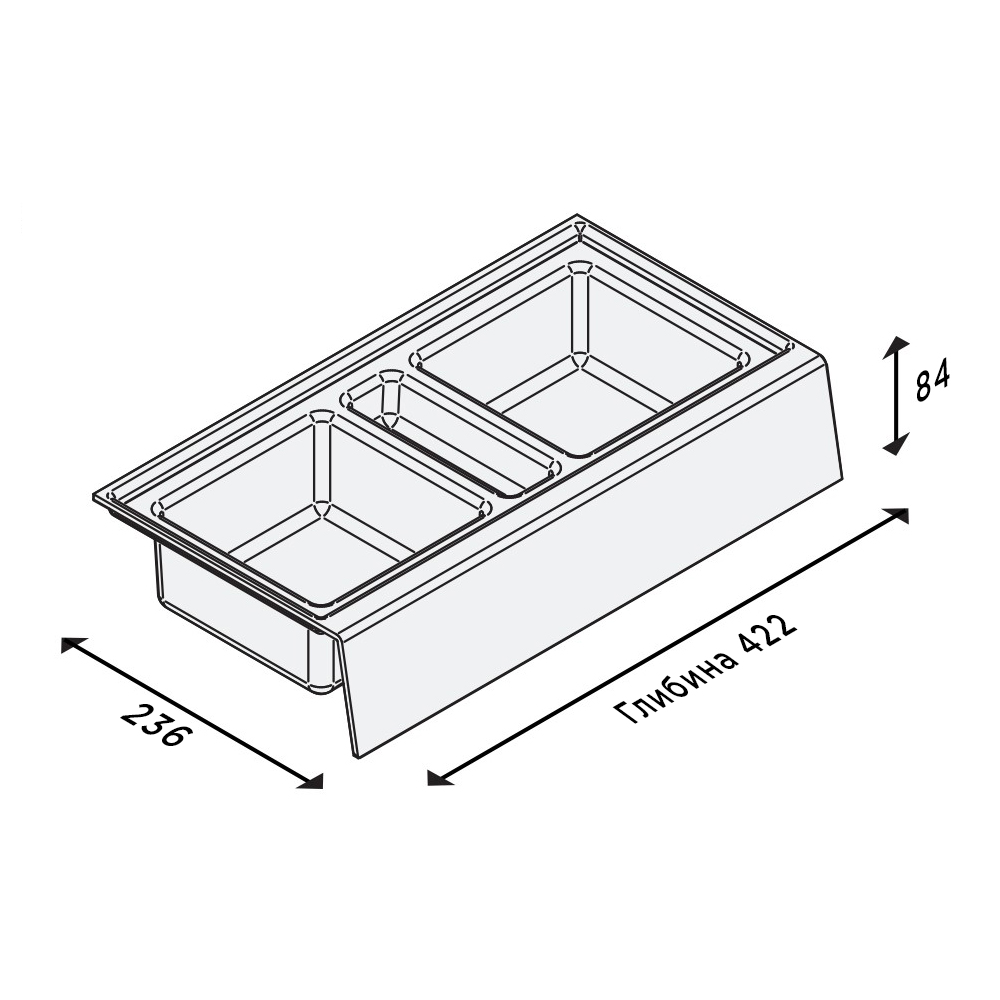 Органайзер для ванної кімнати, D=450мм, білий (пласт.) Органайзер для ванної кімнати, D=450мм, білий (пласт.)