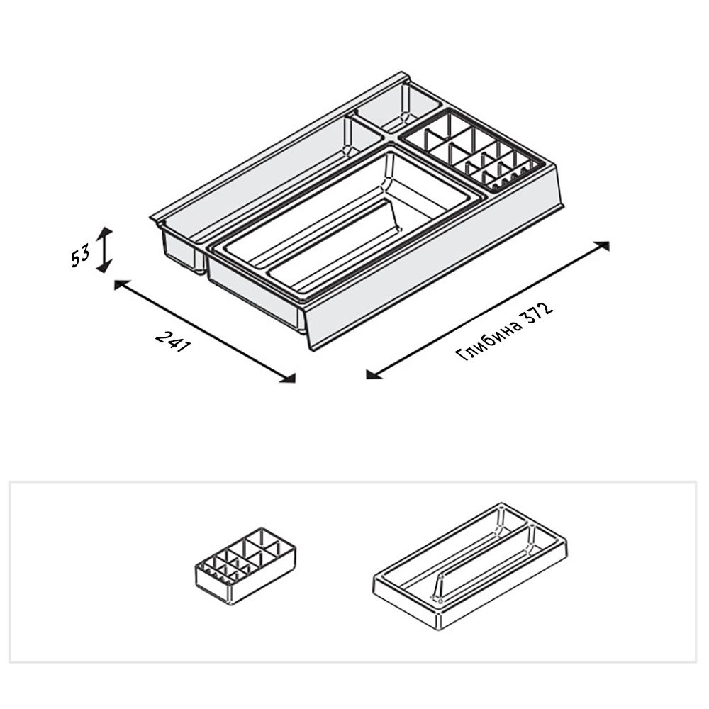 Органайзер для ванної кімнати (середній лоток), D=400мм, білий (пласт.) Органайзер для ванної кімнати (середній лоток), D=400мм, білий (пласт.)