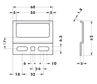 Відповідна планка  для підвіса протиз'ємного 816 та 823 Відповідна планка  для підвіса протиз'ємного 816 та 823