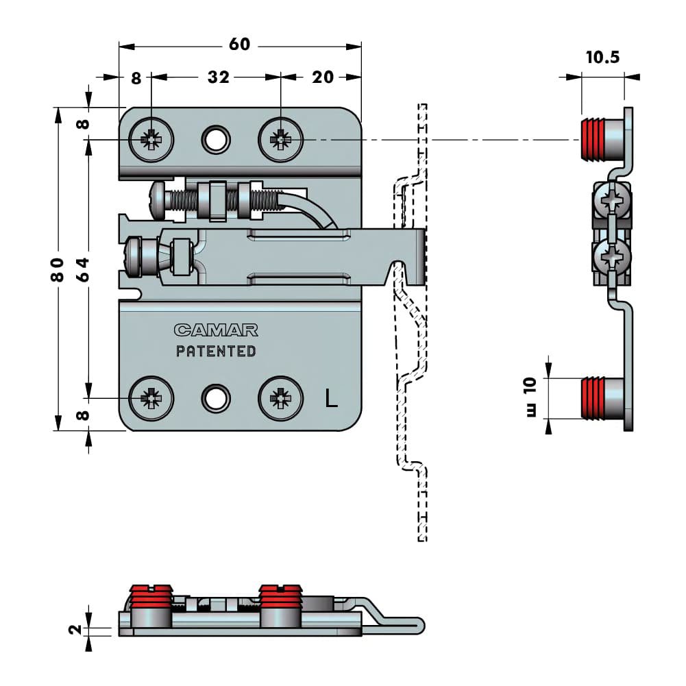 Підвіс під запресовування з фіксац. від перекидання (4-шестигранник), лівий (RV) Підвіс під запресовування з фіксац. від перекидання (4-шестигранник), лівий (RV)