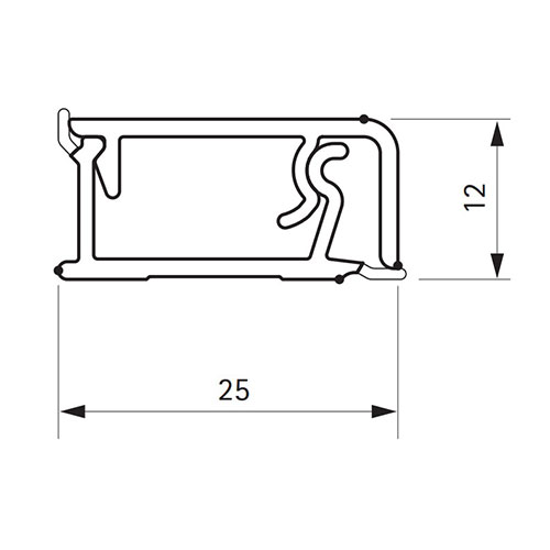 Плінтус Алюм. H=12мм (алюм.) 4,2м  Плінтус Алюм. H=12мм (алюм.) 4,2м