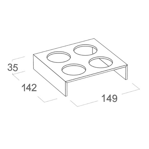 Підставка для спецій 149мм, мала, горіх Canaletto (компакт-ламінат) Підставка для спецій 149мм, мала, горіх Canaletto (компакт-ламінат)