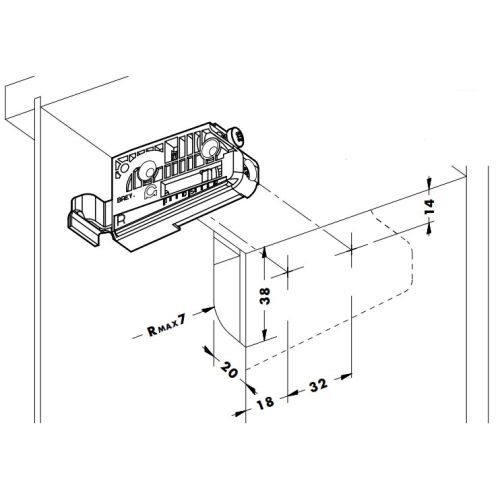 Підвіс кухонний під саморіз, лівий Підвіс кухонний під саморіз, лівий