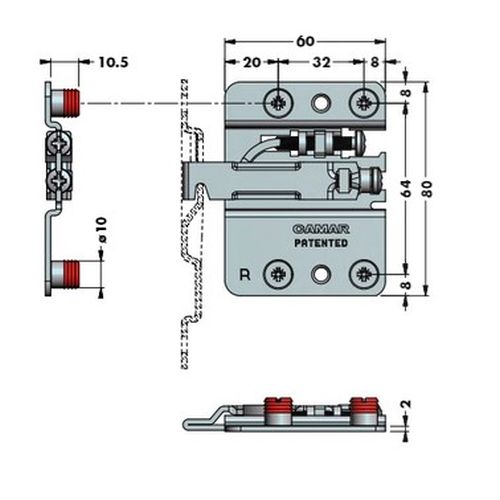 Підвіс під запресовування 807RV з фіксац. від перекид., лівий Підвіс під запресовування 807RV з фіксац. від перекид., лівий