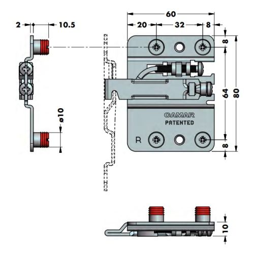 Підвіс під запресовування 807 з фіксац. від перекидання, правий Підвіс під запресовування 807 з фіксац. від перекидання, правий