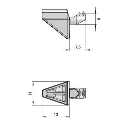 Полкодержатель Cheope для стекла, d=5мм, титан