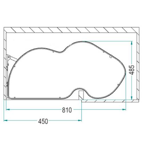 Полиця Elite висувна 450/865х485мм поворотна, 2-х рівнева, ліва, титан Полиця Elite висувна 450/865х485мм поворотна, 2-х рівнева, ліва, титан
